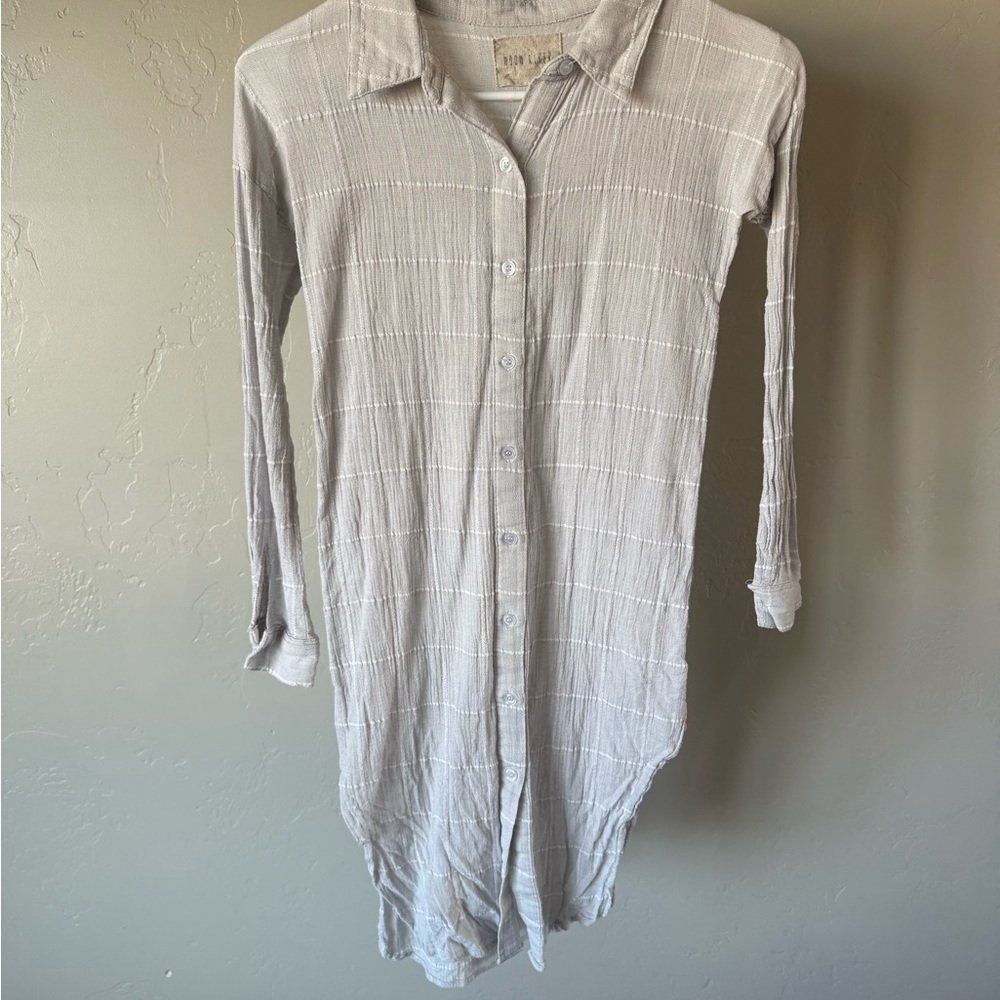 Moon River Gray Kids Midi Dress